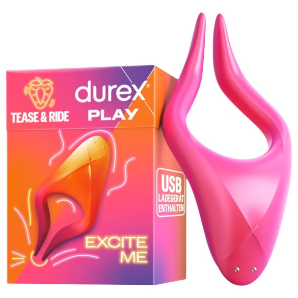 Durex Tease & Ride - Vibrador íntimo de punto (rosa)