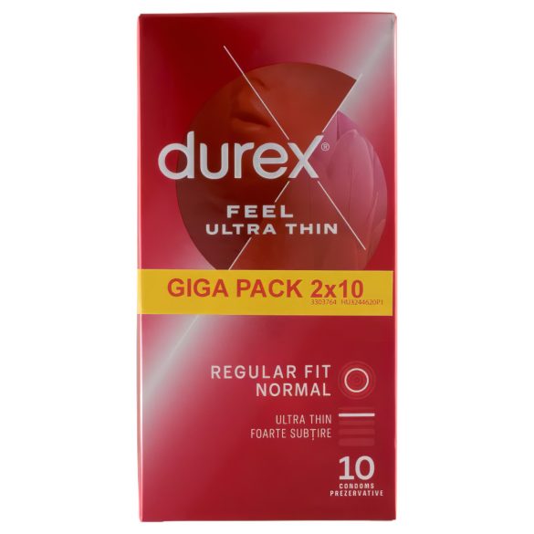 Durex - preservativo ultrafino realista - pack 2x10 unidades