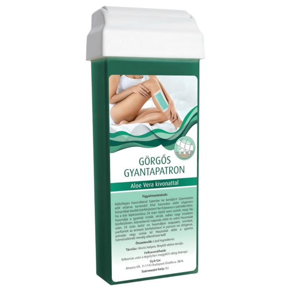 Cartucho de cera con rodillo ancho (100ml) - aloe vera