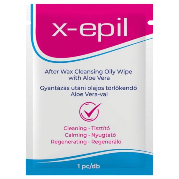 X-Epil - Toallita Aceitosa Post-Depilación (1 unidad) - Aloe Vera