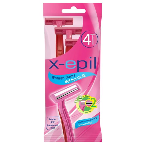 X-Epil - maquinilla de afeitar desechable para mujeres de 2 hojas (4 unidades)