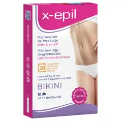   X-Epil - bandas de cera lista para usar - bikini y axilas - 12 unidades