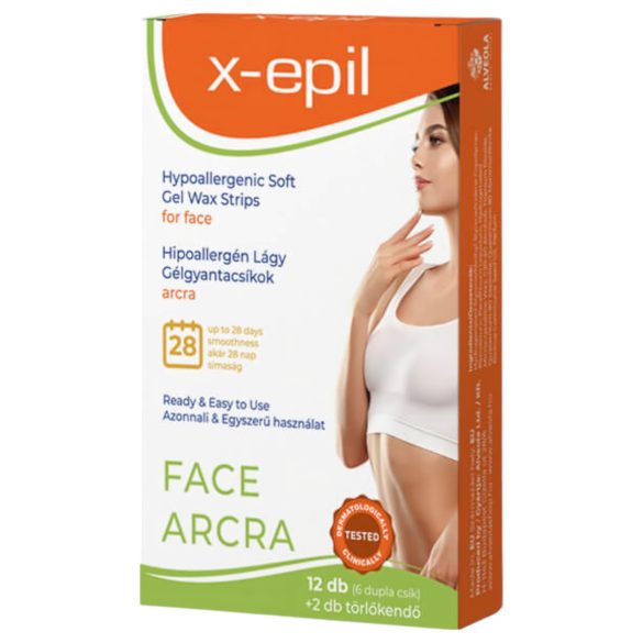 X-Epil - Tiras de cera hipoalergénicas para el rostro (12u)