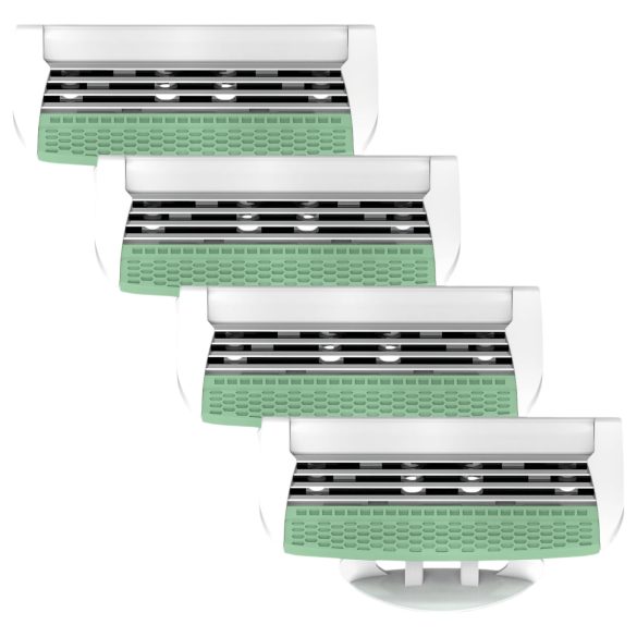 X-Epil Suave y Sedoso - Recambio de Maquinilla de Afeitar para Mujer 4 Hojas (4 uds)