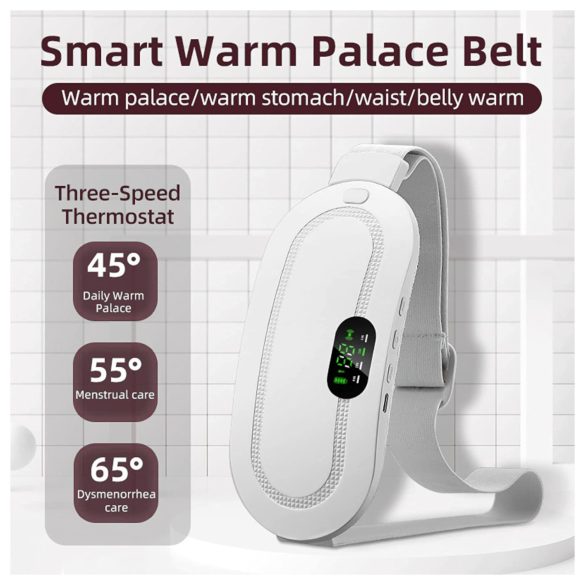 EMS - cinturón masajeador menstrual recargable - blanco