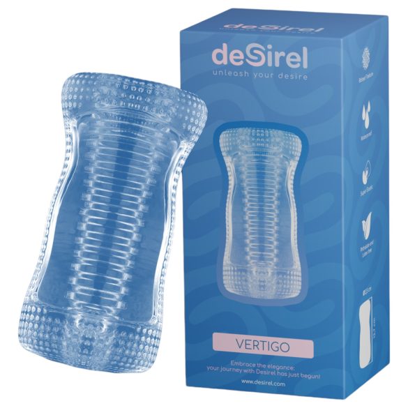 Desirel Vertigo – masturbador con interior estriado (transparente)