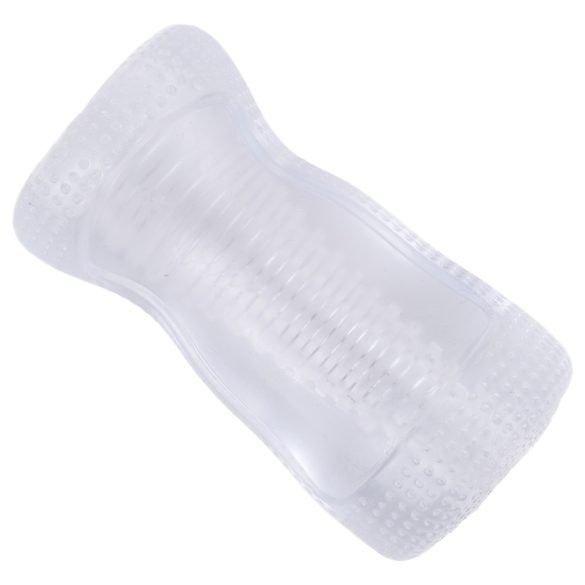 Masturbador Desirel Vertigo con interior acanalado (transparente)