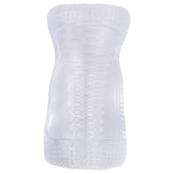 Masturbador Desirel Vertigo con interior acanalado (transparente)