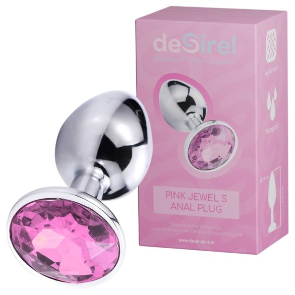 Joya Rosa Desirel S - plug anal (plateado-rosa)