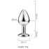 Joya Rosa Desirel S - plug anal (plateado-rosa)