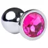 Desirel - plug anal - joya rosa - metal plateado