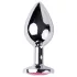 Desirel - plug anal - joya rosa - metal plateado