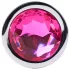Desirel - plug anal - joya rosa - metal plateado