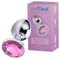 Joya Rosa Desirel M - plug anal (plateado-rosa)