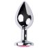 Desirel - plug anal - con joya rosa - metal plateado rosado - talla M