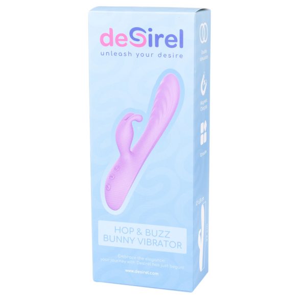 Desirel Hop & Buzz Bunny - Vibrador conejito doble estimulación silicona lila