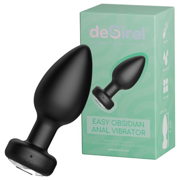 Desirel Easy Obsidian - vibrador anal recargable y controlador (negro)