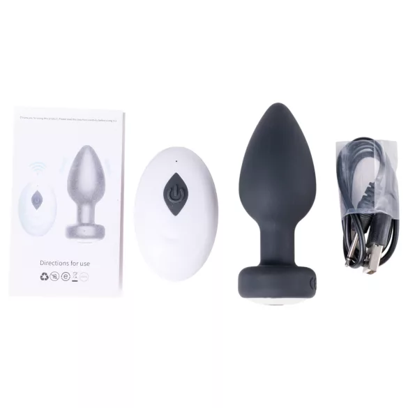 Desirel Easy Obsidian - vibrador anal recargable con control remoto