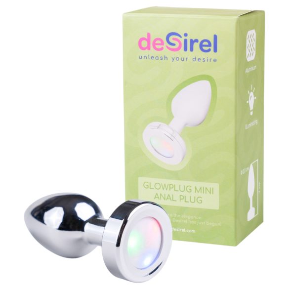 Desirel GlowPlug - plug anal iluminador - pequeño (plateado)