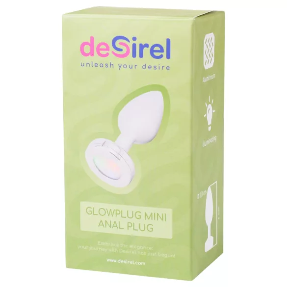 Desirel GlowPlug - plug anal luminoso pequeño - color plata