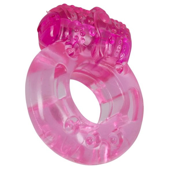 Vibrador anillo para pene - vibración - silicona rosa