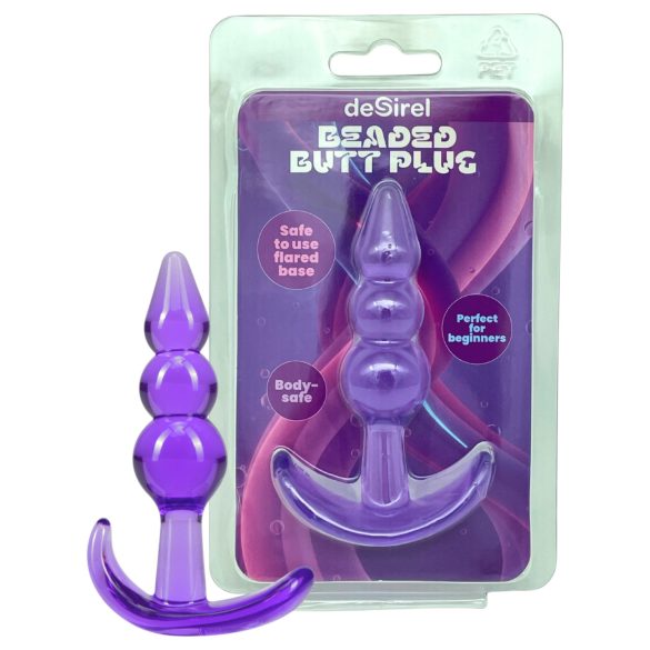 Desirel - plug anal con bolas - silicona lila