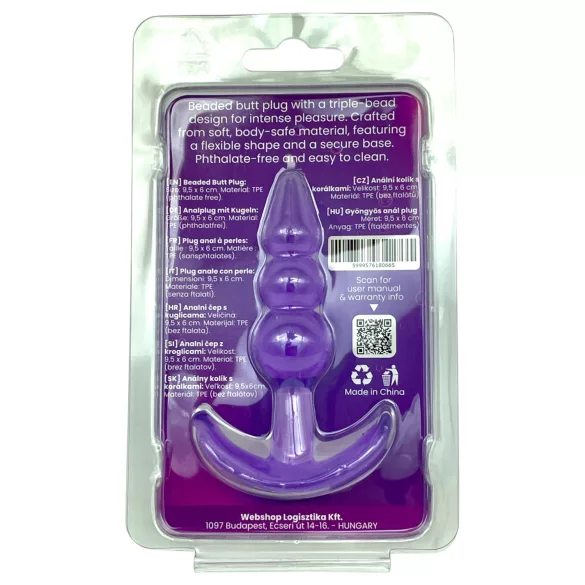 Desirel - plug anal con bolas - silicona lila