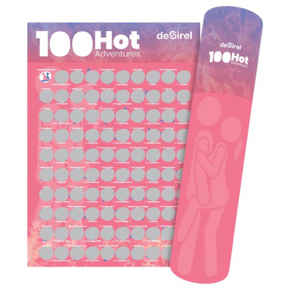 Desirel - Póster Rascable de 100 Posturas de Sexo (Inglés)