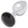 Sunfo - Plug anal de metal con piedra negra (plata)
