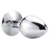 Sunfo - Plug Anal de Metal con Piedra Roja (Plata)