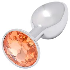 Sunfo - plug anal metálico con piedra dorada (plata)