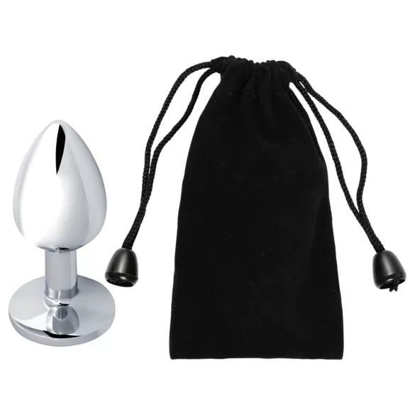 Sunfo - plug anal metálico - piedra amarilla - color plata