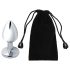 Sunfo - Plug anal de metal con piedra amarilla (plateado)