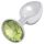 Sunfo - plug anal de metal con piedra lima (plata)