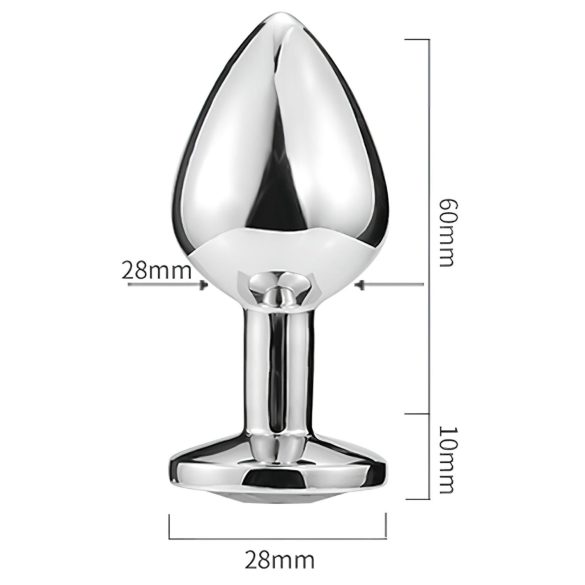 Sunfo - plug anal metálico - joya forma corazón dorado - color plateado