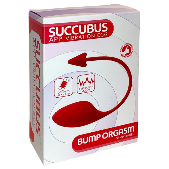 Funny Me - huevo vibrador inteligente con tenedor diablo - silicona roja