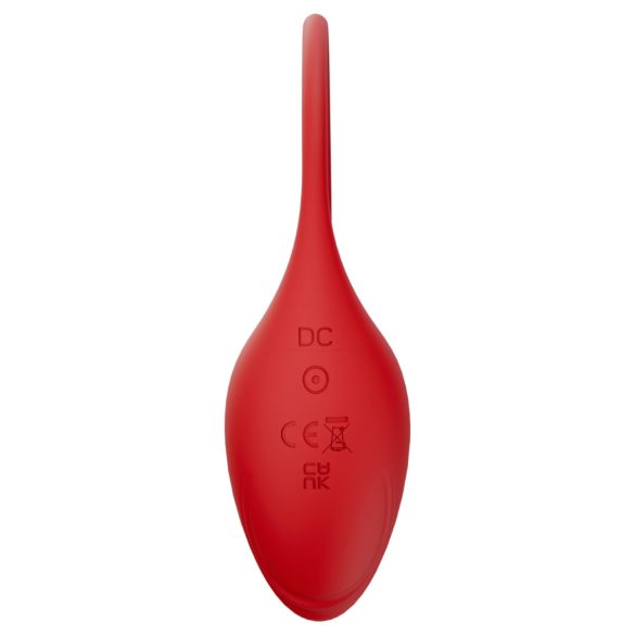 Funny Me - huevo vibrador inteligente con tenedor diablo - silicona roja