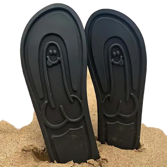 Chanclas con diseño divertido - negro - 42/43
