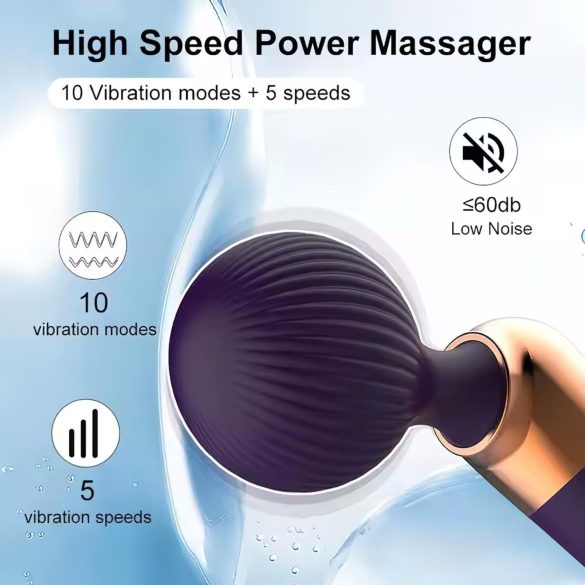 Vibrador masajeador recargable curvo (negro)