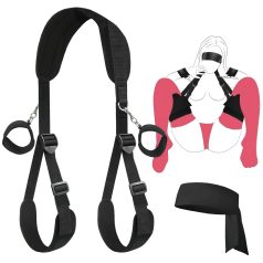 Lonely - Conjunto correas para cuello y muslo (negro)