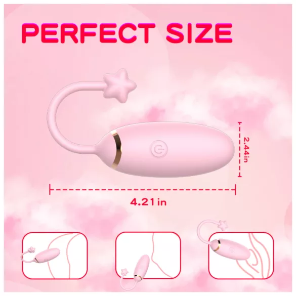 Funny Me - huevo vibrador inteligente - silicona rosa