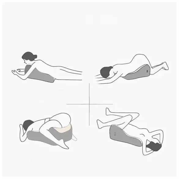 Magic Pillow - cojín con soporte para consolador - espuma viscoelástica gris