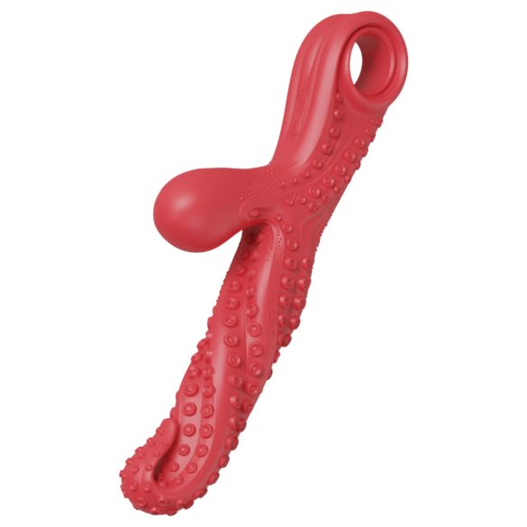 Monster Fuck - Vibrador con brazo para clítoris y tentáculos - silicona roja