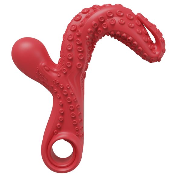 Monster Fuck - Vibrador con brazo para clítoris y tentáculos - silicona roja