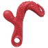 Pulpo vibrador con brazo de control (rojo)
