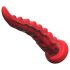 Vibrador pulpo con ventosa y control remoto (rojo)