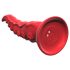 Vibrador pulpo con ventosa y control remoto (rojo)