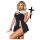 Apáca - disfraz erótico de monja - negro