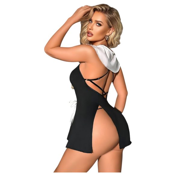 Apáca - disfraz erótico de monja - negro - L