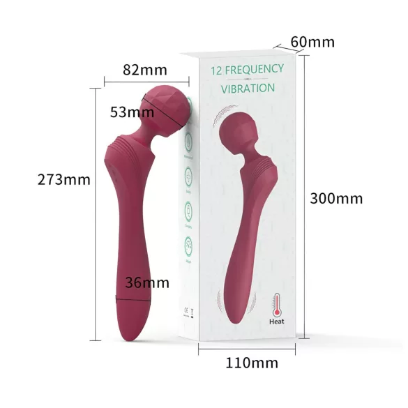 Lonely - vibrador masajeador curvo - silicona - rojo